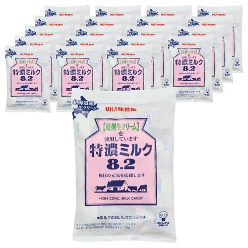 UHA 미카쿠도 토쿠노 밀크 캔디, 115g, 20개