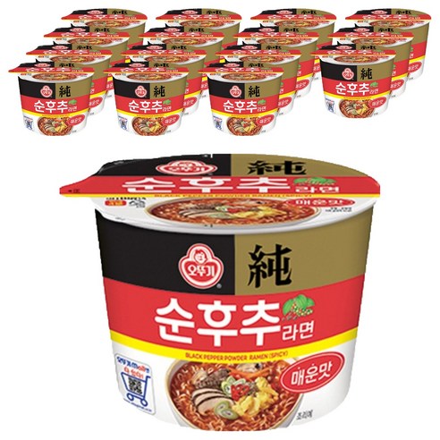 오뚜기 순후추 매운맛 큰컵 105g, 16개