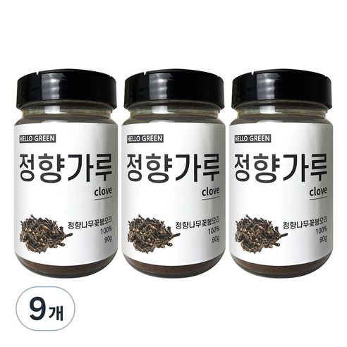 헬로우그린 정향 가루 통, 90g, 9개