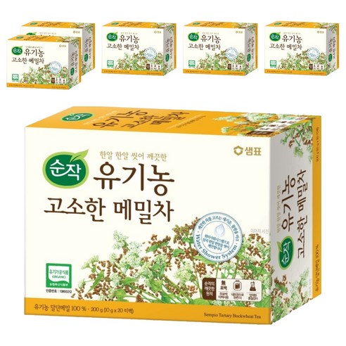순작 유기농 고소한 메밀차, 10g, 20개입, 6개