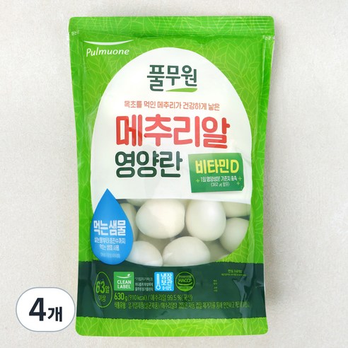 풀무원 메추리알 영양란, 630g, 4개