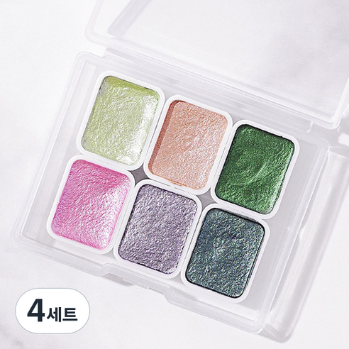 수채화 네일 물감 6종 세트, KN-A4036, 4세트