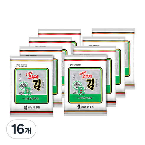 소문난삼부자 소문난오부자 전장김, 25g, 16개