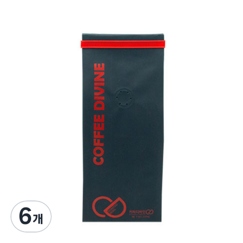 커피디바인 퍼펙트블렌드 원두커피, 홀빈(분쇄안함), 200g, 6개