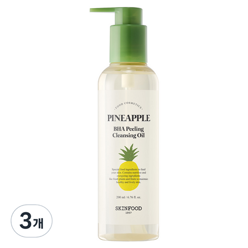 스킨푸드 파인애플 바하 필링 클렌징 오일, 200ml, 3개