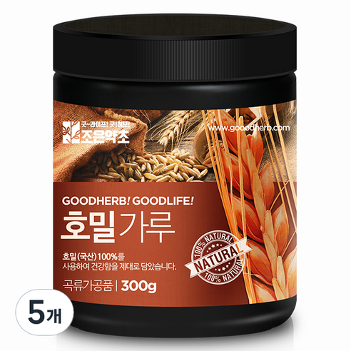 조은약초 프리미엄 볶은 호밀 가루, 300g, 5개