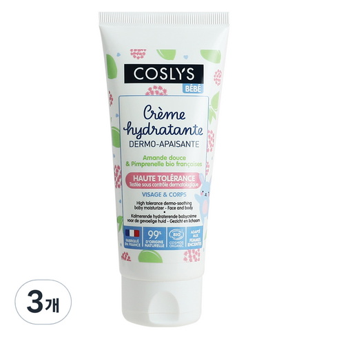 코슬리스 유아용 페이스 앤 바디로션, 75ml, 3개