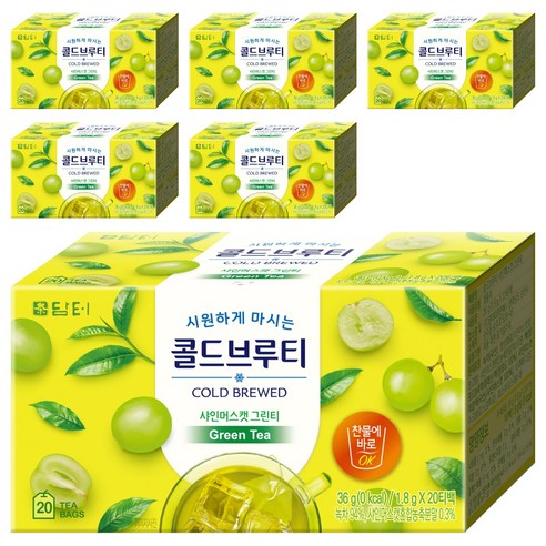 담터 콜드브루티 샤인머스캣 그린티, 1.8g, 20개입, 6개