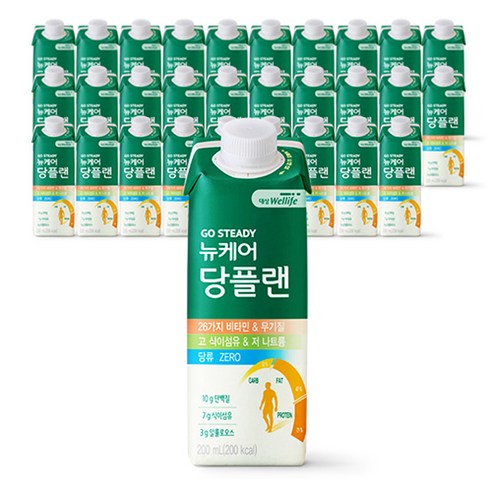 대상웰라이프 뉴케어 당플랜 당뇨환자영양식, 200ml, 30개