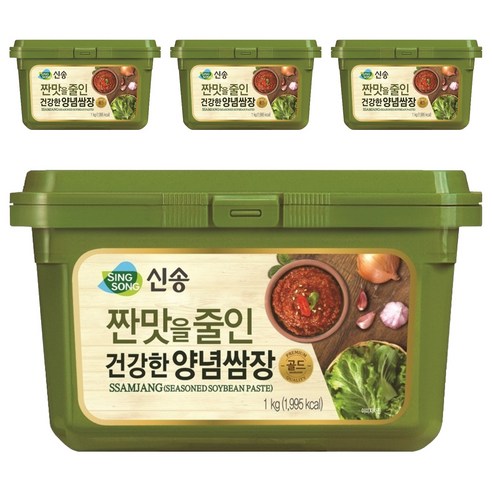 신송 짠맛을 줄인 건강한 양념쌈장, 1kg, 4개