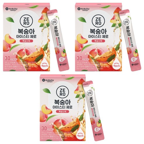 맥널티커피 복숭아 아이스티 제로, 3개