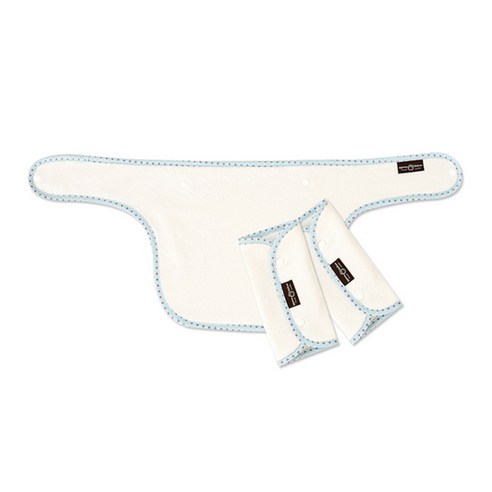 꿈두부 오가닉 아기띠 침받이세트, 팝핑플라워, 1개