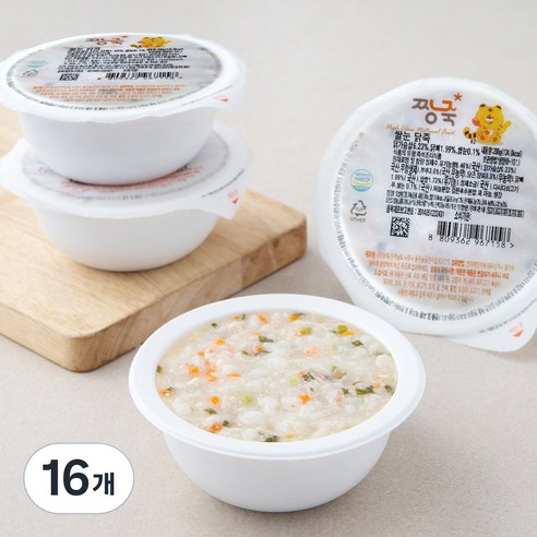 짱죽 웰빙죽 쌀눈 닭죽 (냉장), 200g, 16개