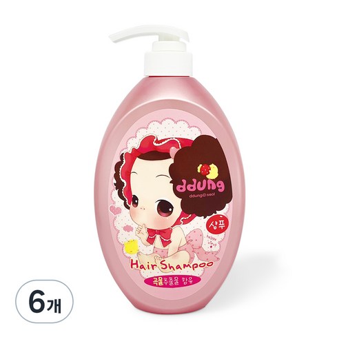 뚱 베이비 샴푸, 6개, 750ml