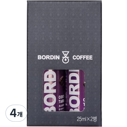 보르딘 콜드브루 더치커피 원액 코스타리카 따라주, 25ml, 1개입, 4개