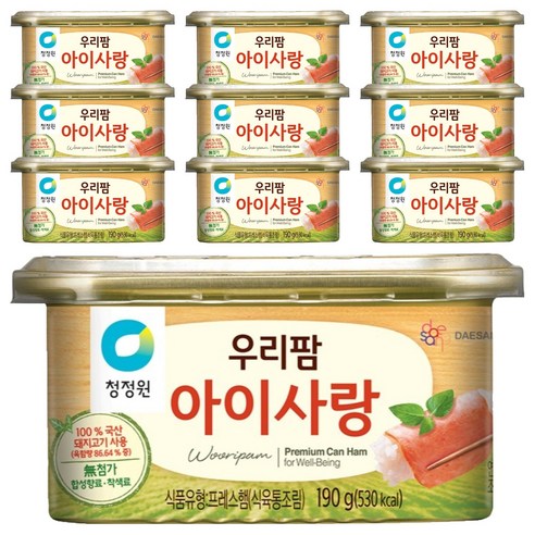 청정원아이사랑 우리팜아이사랑, 190g, 10개