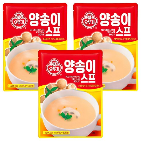 오뚜기 양송이 스프, 1kg, 3개
