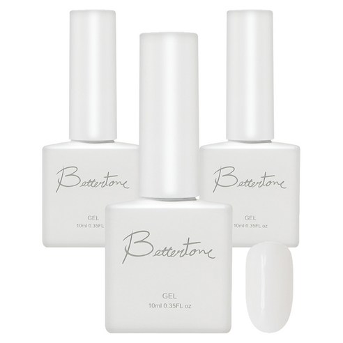 아이빛 베러톤 누드스킨 시럽 컬러 젤네일, BT-100 누드화이트, 10ml, 3개