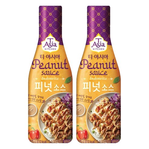 티아시아키친 피넛 소스, 275g, 2개