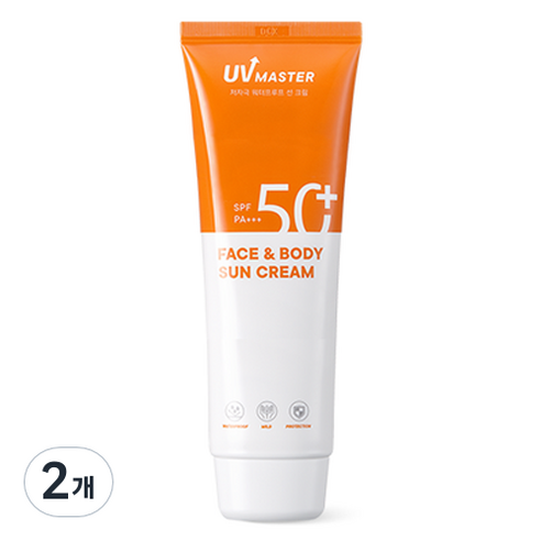 토니모리 대용량 유브이 마스터 페이스 앤 바디 선크림 SPF50+ PA+++, 120ml, 2개