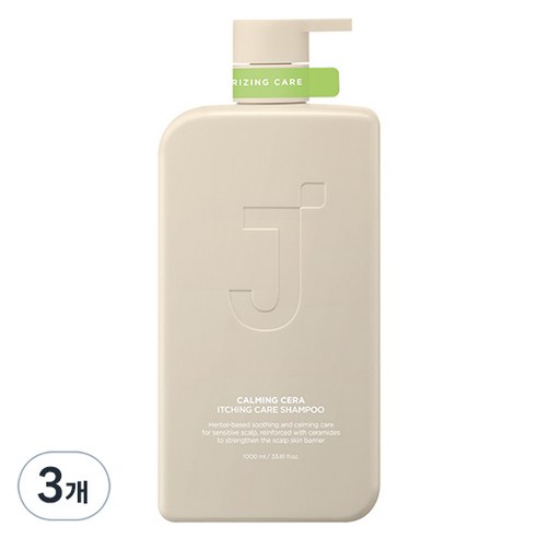 제이숲 카밍 세라 가려운 두피 비듬 샴푸 허브 플로럴향, 1L, 3개