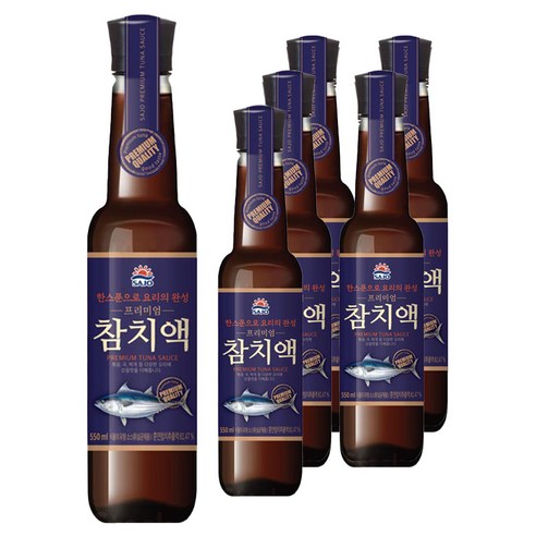사조 프리미엄 참치액, 550ml, 6개