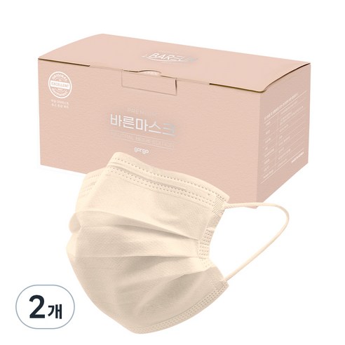 고르고 바른마스크 성인용 중형, 50개입, 2개, 뉴트럴베이지