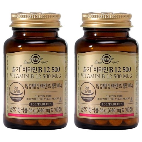 솔가 비타민 B12 500, 100정, 2개