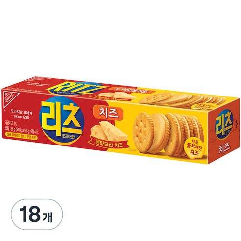 리츠 샌드위치 크래커, 96g, 18개