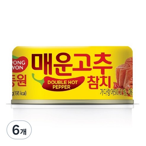 동원 매운고추참치, 150g, 6개