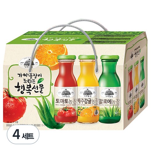 가야농장 행복음료 3종 선물세트, 4세트