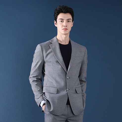 리버클래시 남성용 마이크로 패턴 슬림핏 셋업 자켓 LGS24456