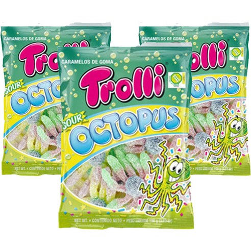 트롤리 사우어 옥토퍼스 젤리, 100g, 3개