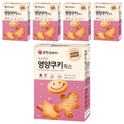 큐원 우리아이 영양쿠키믹스, 250g, 5개