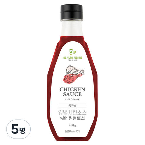 몽크슈 양념치킨소스 with 알룰로스, 5병, 480g