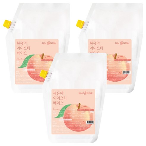 서울팩토리 복숭아 아이스티 베이스, 2kg, 3개