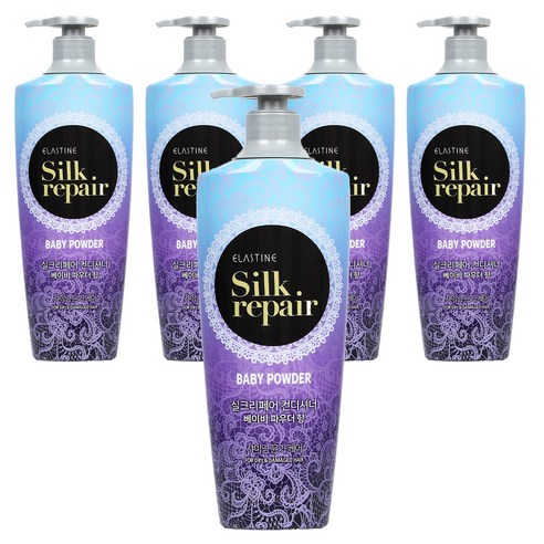 엘라스틴 실크 리페어 컨디셔너 베이비 파우더향, 550ml, 5개
