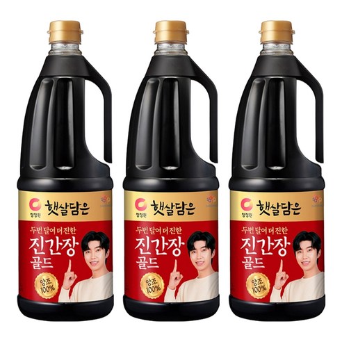 햇살담은 두번 달여 더 진한 진간장 골드, 1.7L, 3개