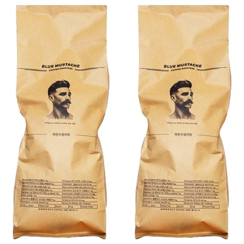 파란수염 커피 로스터스 원두, 1kg, 2개, 홀빈(분쇄안함)