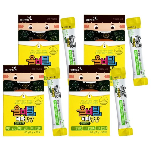 영진약품 올비틸 키즈 멀티비타민 비타팡팡 30p, 60g, 4개