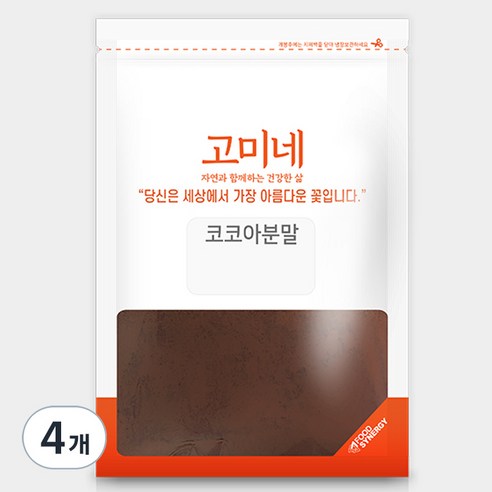 고미네 코코아분말, 300g, 1개입, 4개