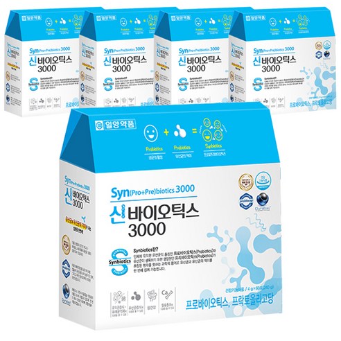 일양약품 신 바이오틱스3000 유산균, 240g, 5개