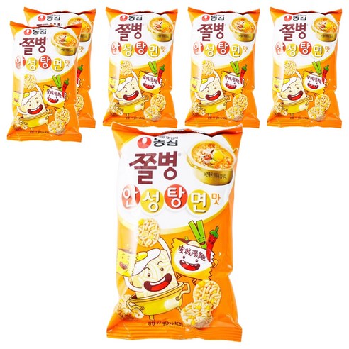 쫄병스낵 안성탕면맛, 77g, 6개