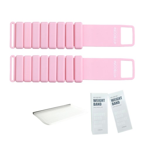 핏분 발목 손목 중량 밴드 500g x 2p + 전용 파우치 세트, 핑크