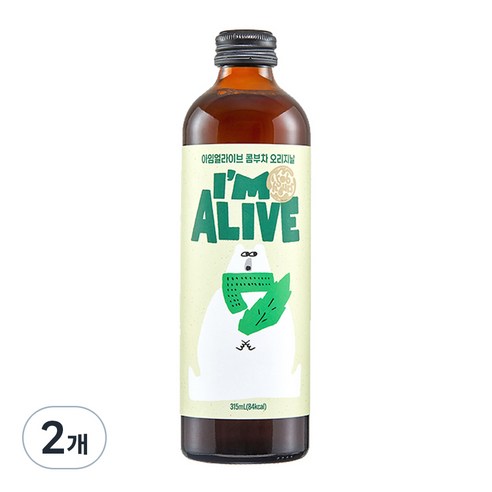 아임얼라이브 콤부차 유리병 오리지날, 315ml