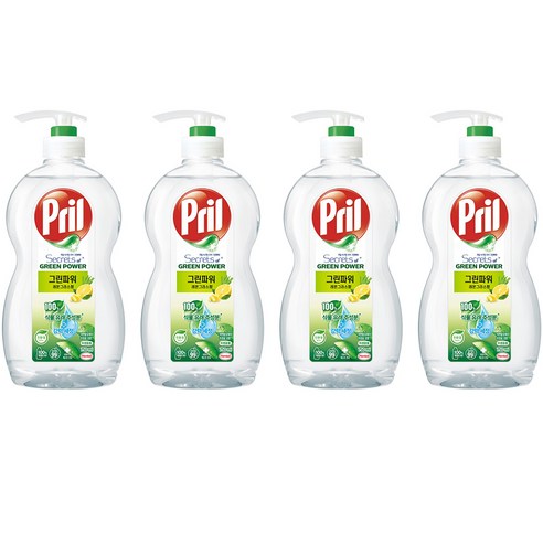 프릴 그린파워 레몬 그라스 주방세제, 750ml, 4개