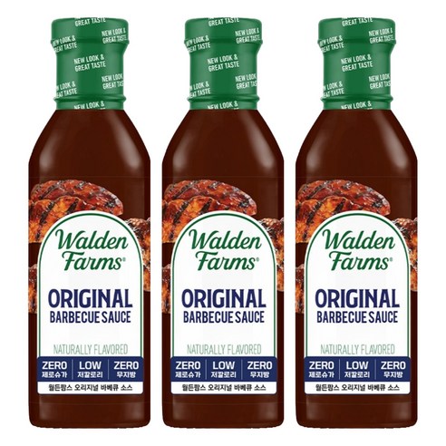월든팜스 오리지널 바베큐 소스, 3개, 355ml