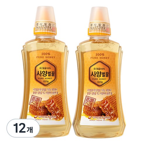 고려인삼 사양 벌꿀, 600g, 12개