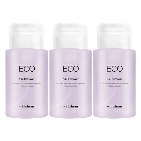 위드샨 대용량 펌프형 에코네일리무버, 200ml, 3개