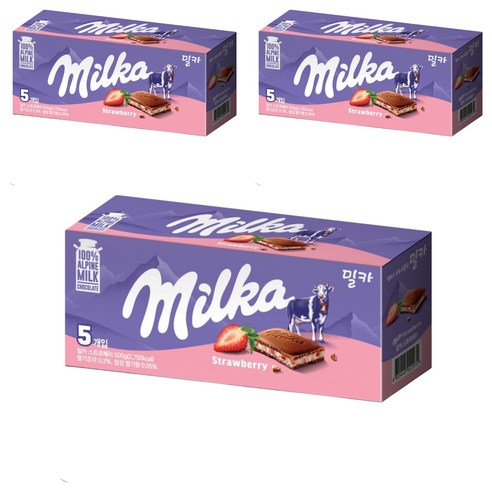 밀카 스트로베리 5개입, 500g, 3개
